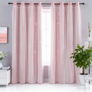 CshidWorld Star Cut Blackout Curtains