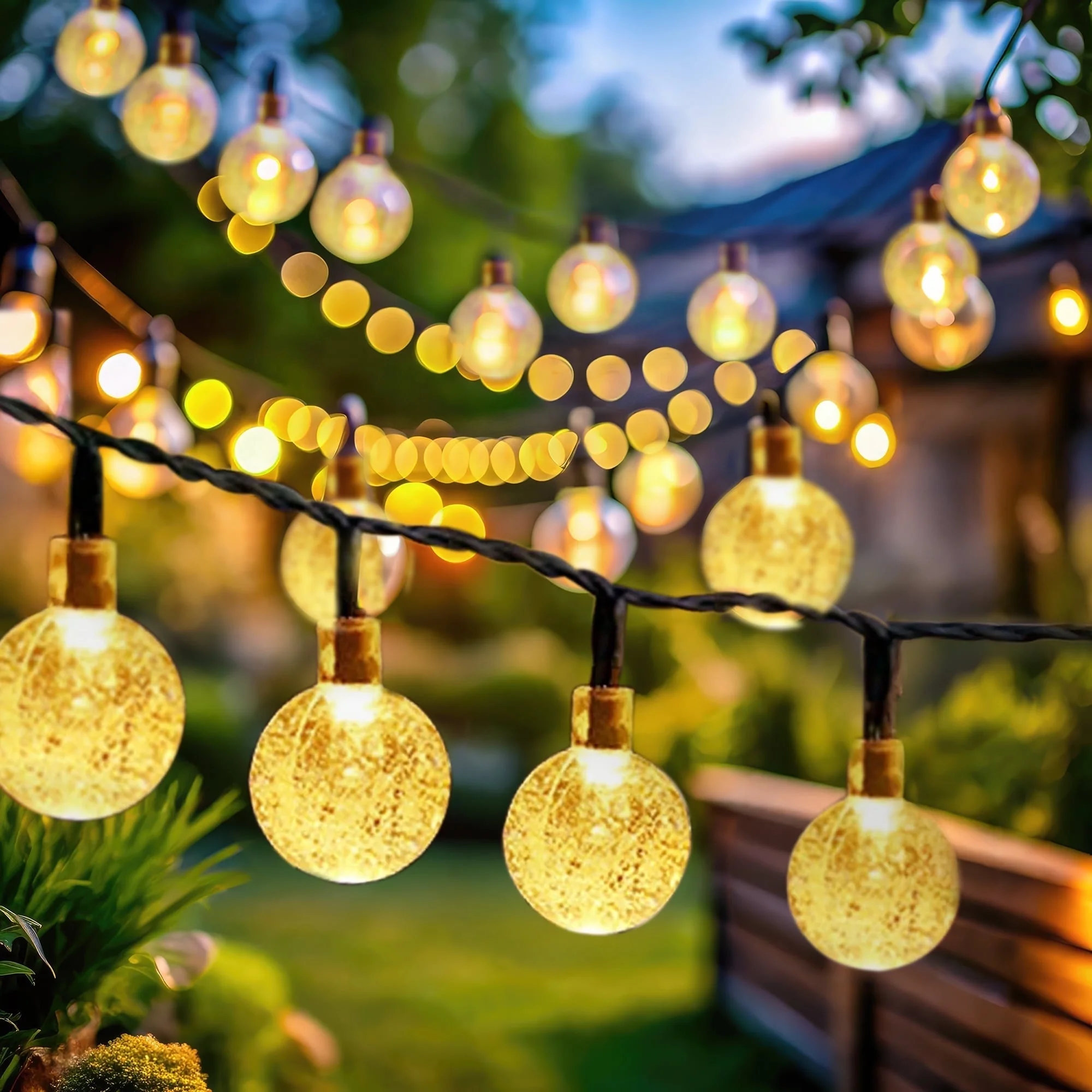 Brochao Solar String Lights Outdoor LED