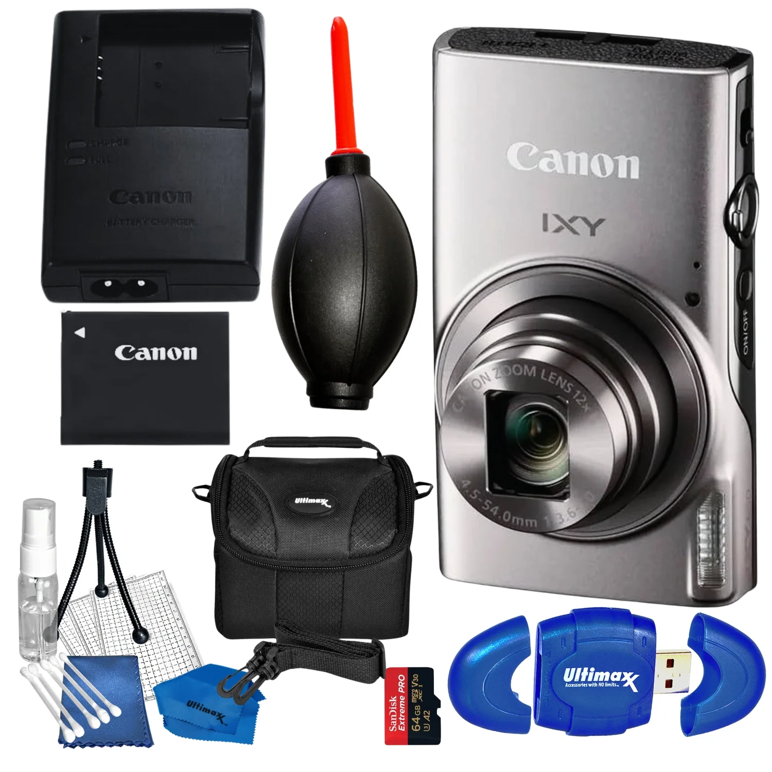 Canon IXY650M Digital Camera Bundle Silver