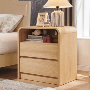 wow97e 2 Drawer Modern Nightstand Table