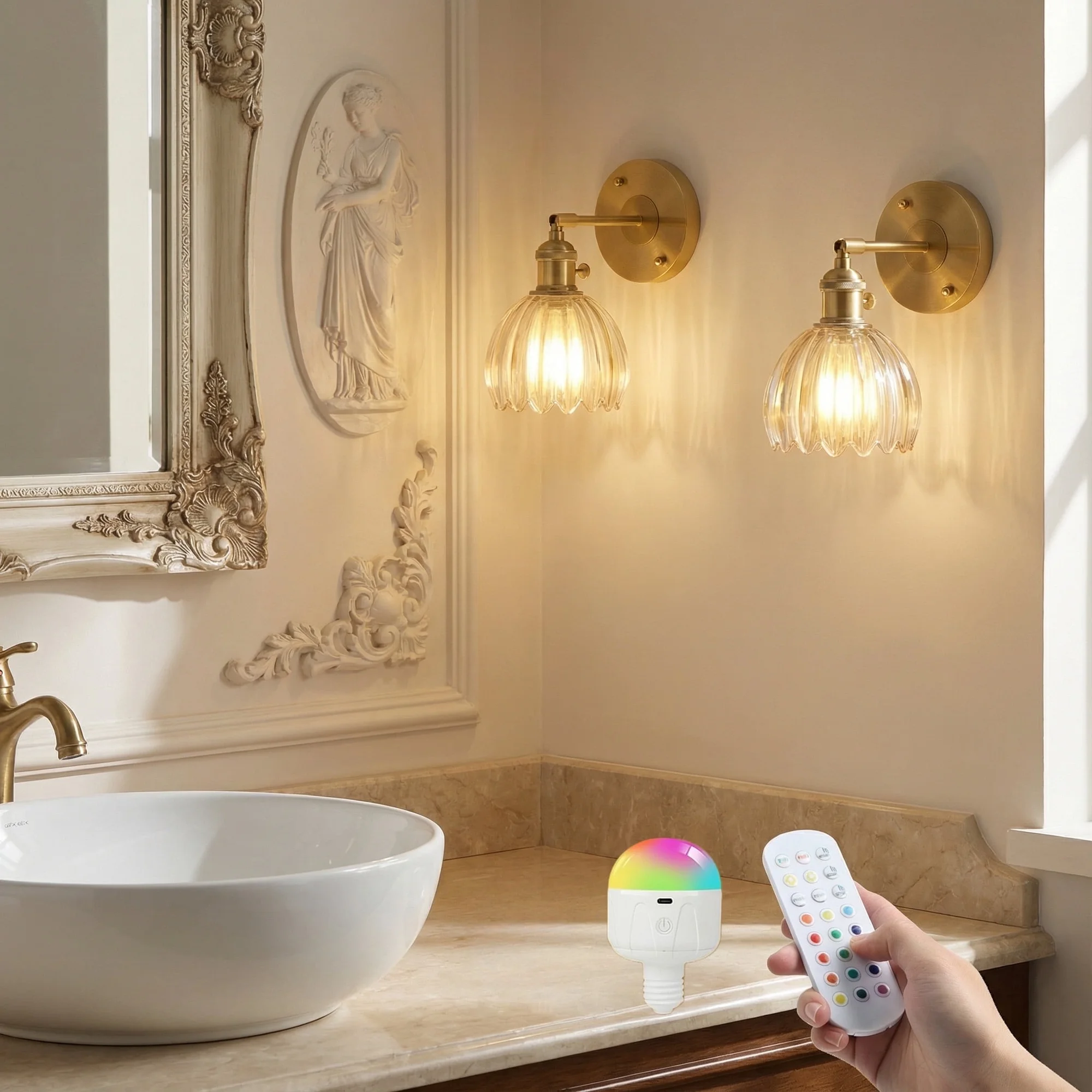 DONGPAI 2 Pack Vintage Wall Sconces