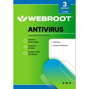 Webroot Antivirus 1 Year 3 Devices